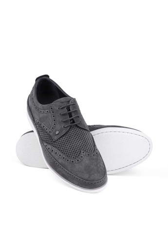 Серые мужские туфли d643-203l-238 серый нубук Miguel Miratez
