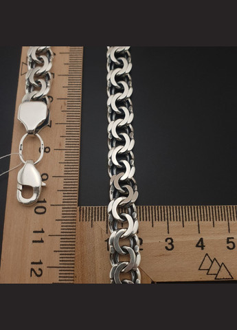 Товста срібна цепочка Бісмарк плоский. Чоловічий ланцюжок широкий 10 мм срібло 925. Довжина см ZLATO (289370596)