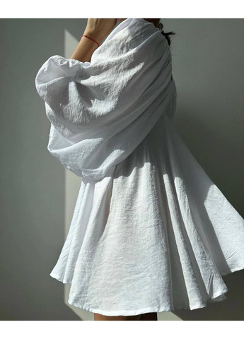 Молочное женское платье oversize из креп-жатки оверсайз No Brand