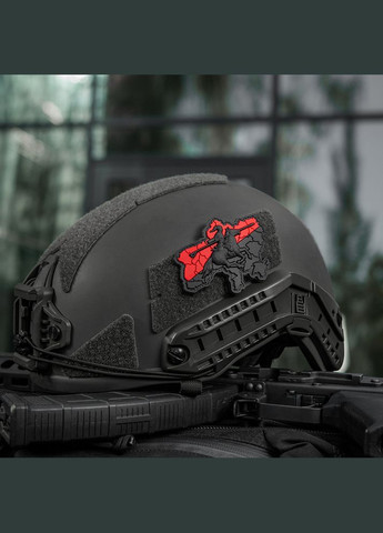 Нашивка Козацька Україна 3D PVC Red/Black M-TAC (315047932)