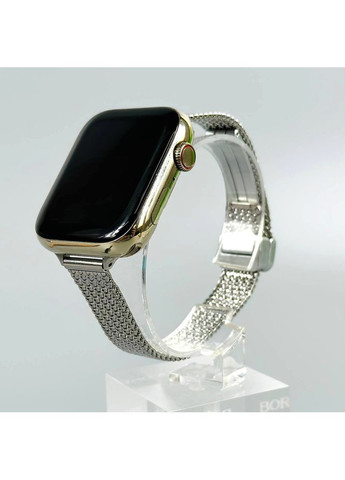 Ремінець браслет Stainless Metal для Apple Watch 38 / 40 / 41 / 42 mm Smart RSM0702 ремішок 13 мм металевий Silver Срібло No Brand (369136962)