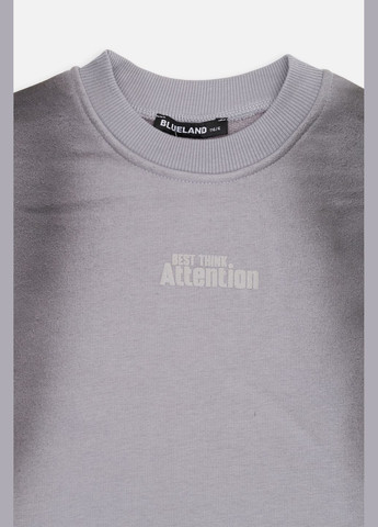 BLUELAND світшот для хлопчика колір сірий цб-00270148 сірий трикотаж