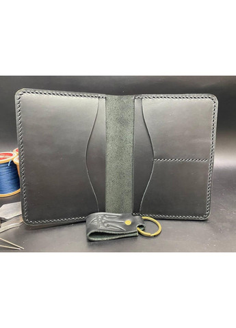 Портмоне для документов с гербом из натуральной кожи. Обложка для паспорта. Докхолдер Черный цвет No Brand (356508863)