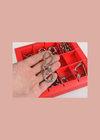 Набір головоломок 10 Metall Puzzles red Eureka 3D Puzzle 473358, 10 головоломок No Brand (329894577)