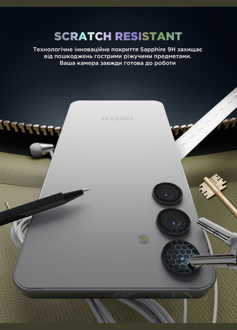 Защитное стекло для камери Supreme Black Icon для Samsung S24 Plus Black (ARM76611) PTR ArmorStandart (327882872)