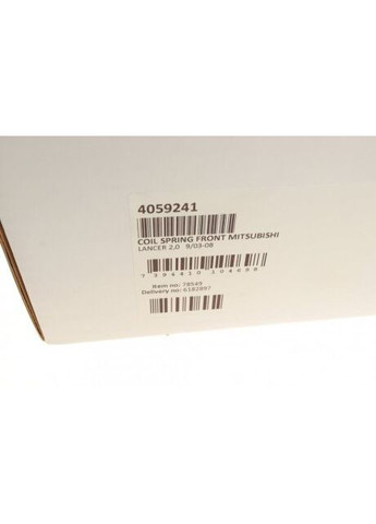 Пружины подвески ПРУЖИНА ПЕРЕДНЯЯ MITSUBISHI LANCER 2,0 9/03-08 4059241 Lesjofors (366178199)