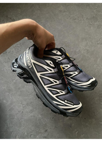 Черные демисезонные кроссовки мужские salomon xt-6 gore-tex black саломон xt-6 No Brand