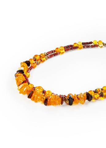 Намисто "Сонячний захід" Бурштин, Яшма Fursa fashion (335029500)