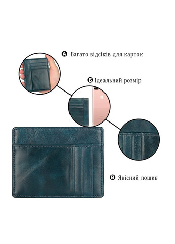 Кредитница 14501 Темно-зелена Vintage (329150011)