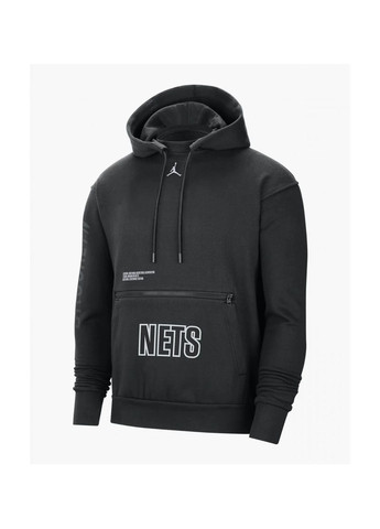 Худі чоловіче Brooklyn Nets Courtside Statement Edition MenS Nba Fleece Pullover Hoodie Black Air Jordan (364662893)