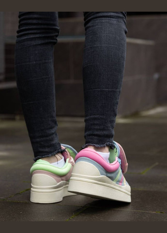 Цветные всесезонные кроссовки Vakko Adidas Campus x Bad Bunny Moon Pink