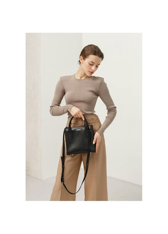 Жіноча шкіряна сумка через плече кроссбоді wood Чорний BlankNote (302007897)