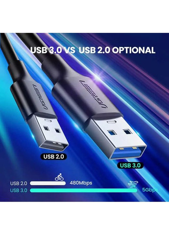 Кабель USB 3.0 A Male to Type C Male Cable Nickel Plating 1m (black) (UGR-20882) (UGR-20882) Ugreen US184 (361346710)