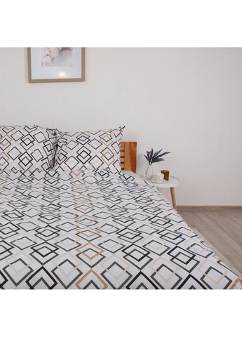 Євро комплект підковдра з наволочками 70*70 см, 115 гр/м2 Ранфорс Clash Білий (20980200215) ТЕП (366091881)