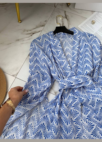 Нежный летний костюм двойка в синем цвете No Brand 350-1 (338537760)