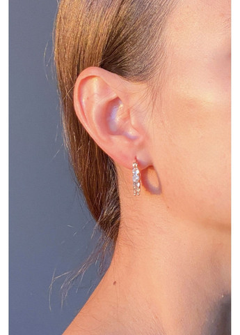 Серьги кольца с цирконием CHICLY (368558755)