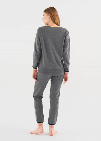 Сіра піжама жіноча (світшот та штани) U.S. Polo Assn. 16813