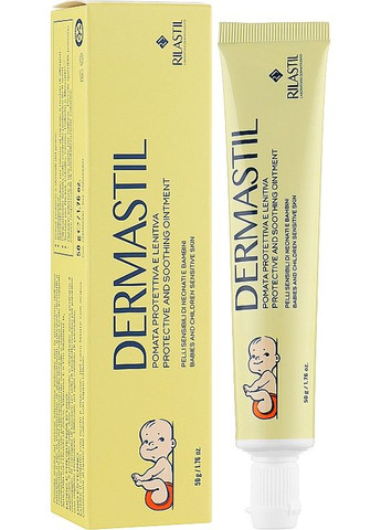 Захисна заспокійлива паста під підгузок Dermastil Pediatric Protective And Soothing Ointment 50g (973721-56583) Rilastil (368630306)