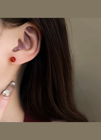 Сережки жіночі на кожен день Вишневі цвяшки 0.5 см No Brand (332181006)