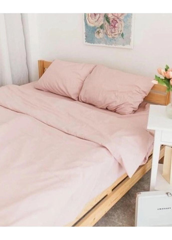 Постельное белье двуспальное Home Вареный хлопок 20473 180х215 см светло-розовое DUSHKA (327791667)