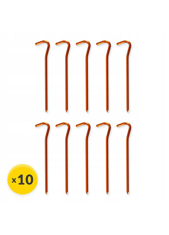 Набор колышков для палатки алюминиевые 18 см, Hex 10 шт (P-5905973406871) Mountain Goat (356744461)