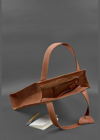 Шкіряна жіноча сумка Бетсі світло-коричнева Crazy Horse (A-027182) BlankNote шоппер (327874122)