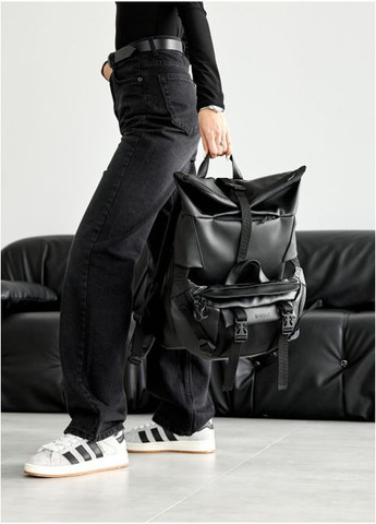 Рюкзак рол RollTop Double тканевий чорний Sambag (302519101)