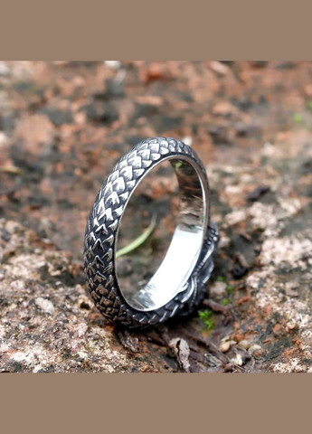 Мужское кольцо древнее Титановое черное кольцо дракон Уроборос Вечность размер 20 Fashion Jewelry (290664040)