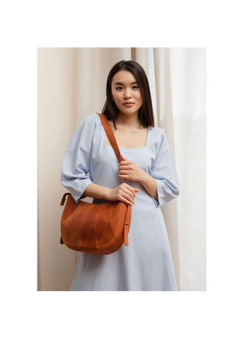 Жіноча шкіряна сумка через плече Круасан світло-коричнева BlankNote (302009110)