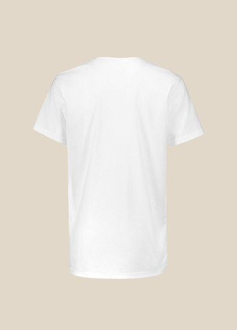 Біла футболка з принтом чоловіча p-mb02315 shop (2000990675569) LAWA