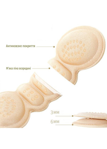 Вкладиші метелика для взуття від натирання та мозолів на задню частину взуття чорні No Brand (314808506)