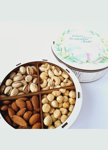 Подарочный набор орехов в деревянной коробочке 300 граммов к Пасхе. Царство Меду (324627793)