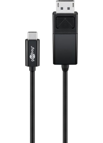 Кабель монітора сигнальний USB Type C to DisplayPort M/M (тато/тато) (DP екран) 1.2m (USB3.2 Gen2) v1.2 4K@60Hz Goobay (369646487)