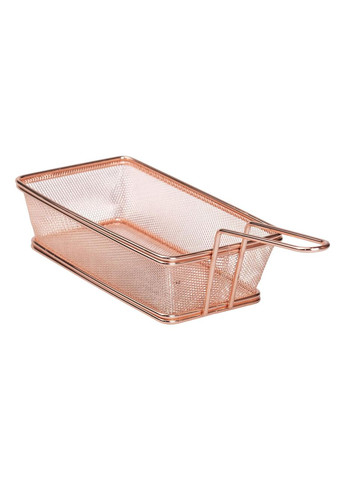 Кошик сервірувальний для подачі фрі та снеків 21х11.5х5.5 см з нержавіючої сталі Рожевий HP-19-11-R (A-033469) Zhongjing (361242421)