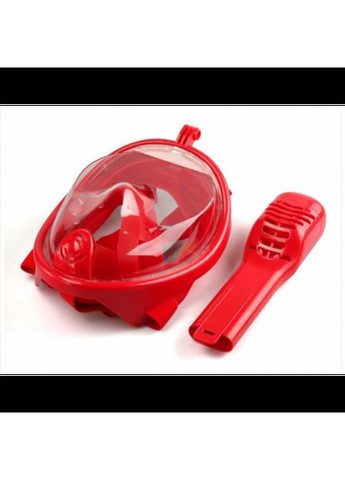 Панорамная маска для плавания + водонепроницаемый чехол GTM (L/XL) Красная с креплением и чехлом для камеры Original Red Free Breath (272798744)