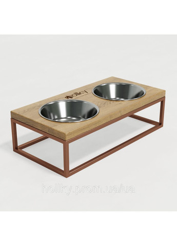 Миски на подставке для средних собак и больших кошек Base M (2×0,95 л) BM-422110-GLNT Hollky (365652775)
