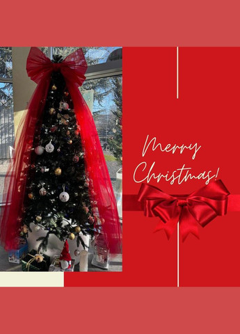 Бант декоративный 65х200 см большой фатин фатиновый праздничный зеленый IDEIA (369002593)