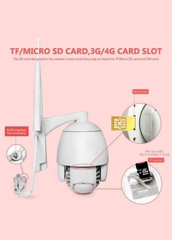 4G камера відеоспостереження з СІМ картою поворотна PTZ c 5X зумом Baovision 4G50M24AS, 5 мегапікселів, вулична, 3G (100464) Boavision (333699789)