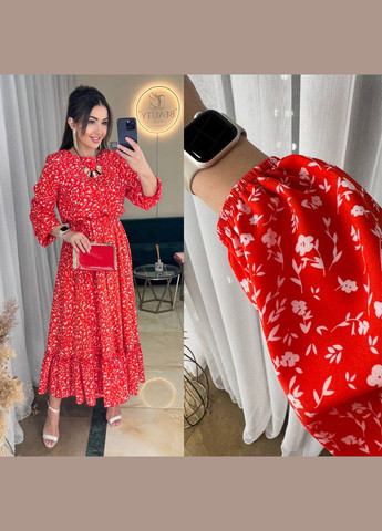 Червона ніжна сукня No Brand