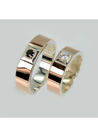 Обручальное кольцо серебро с золотом Silver Style (367112283)