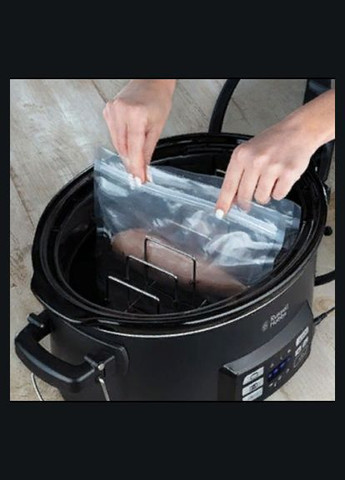 Повільноварка SouseVide, 350Вт, чаша-6.5л, електронне керув., 2 щупи, вакууматор, нерж. сталь, Russell Hobbs (344558195)
