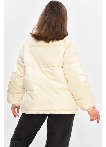 Молочна демісезонна куртка жіноча демісезонна молочного кольору Let's Shop