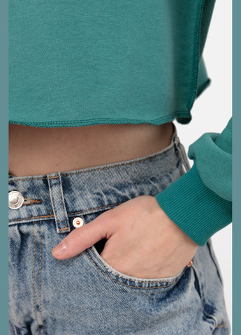 Зеленый женский свитшот цвет зеленый cb-00244237 Yuki (309020554)