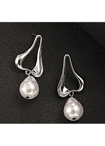 Сережки біжутерія з підвіскою намистиною No Brand (362947742)