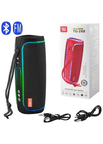 Портативна колонка Bluetooth з LED підсвічуванням TG288, акумуляторна колонка для музики. Колір: чорний No Brand (359474702)
