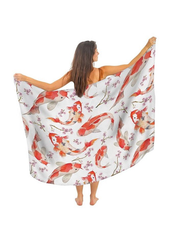 Парео пляжне з 3D принтом Sakura Koi 31116 120х150 см FlexDress (336873920)