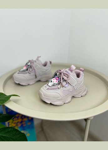 Рожеві всесезонні дитячі кросівки рожеві 1285 No Brand