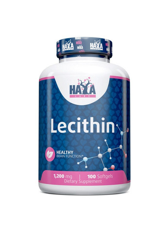 Натуральна добавка Lecithin 1200 mg, 100 капсул Haya Labs (293418396)