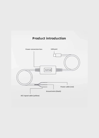 Кабель режиму паркування Hardwire Kit Midrive UP03 type-c 70Mai (322701395)
