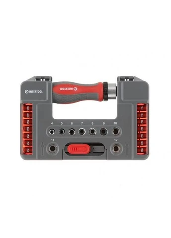 Отвертка реверсивная с комплектом насадок и головок 38 ед, STORM VT-3638 MDR Intertool (385865118)